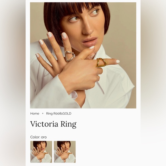 CXC NWT 8 9 Victoria Ring in Gold • Chunky Rounded Statement Piece • Boutique - Picture 11 of 16